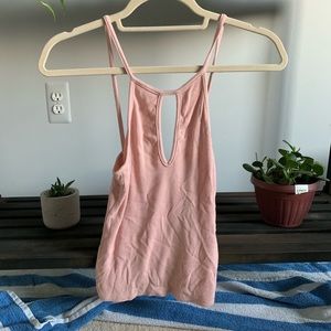 Light Pink Cropped Tank Top